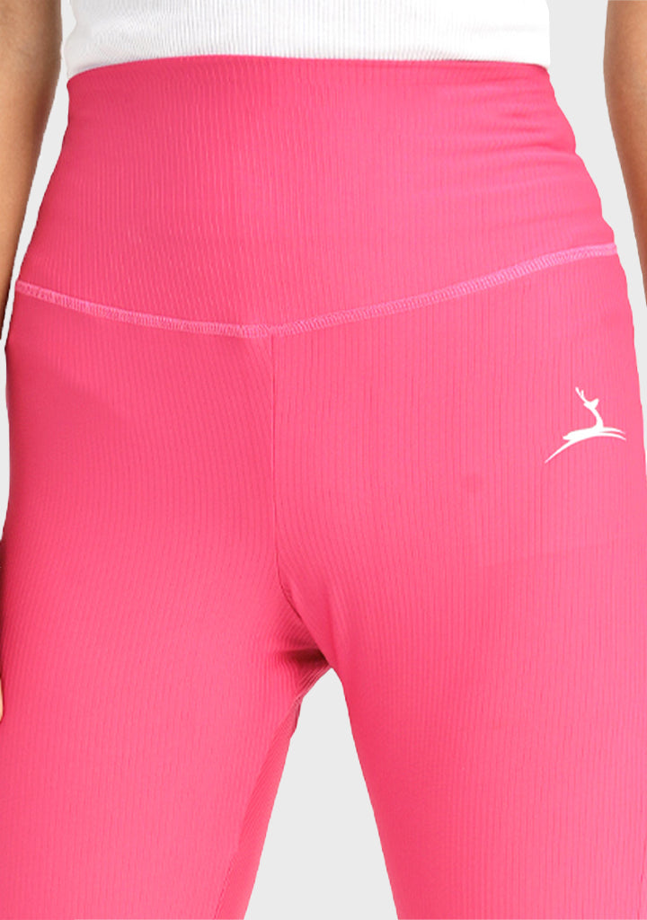 High Waist Ribbed Flare Pants