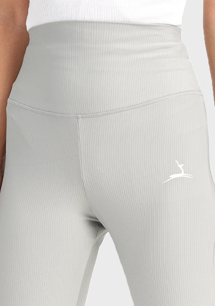High Waist Ribbed Flare Pants