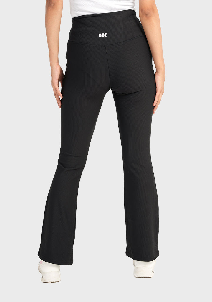 High Waist Ribbed Flare Pants