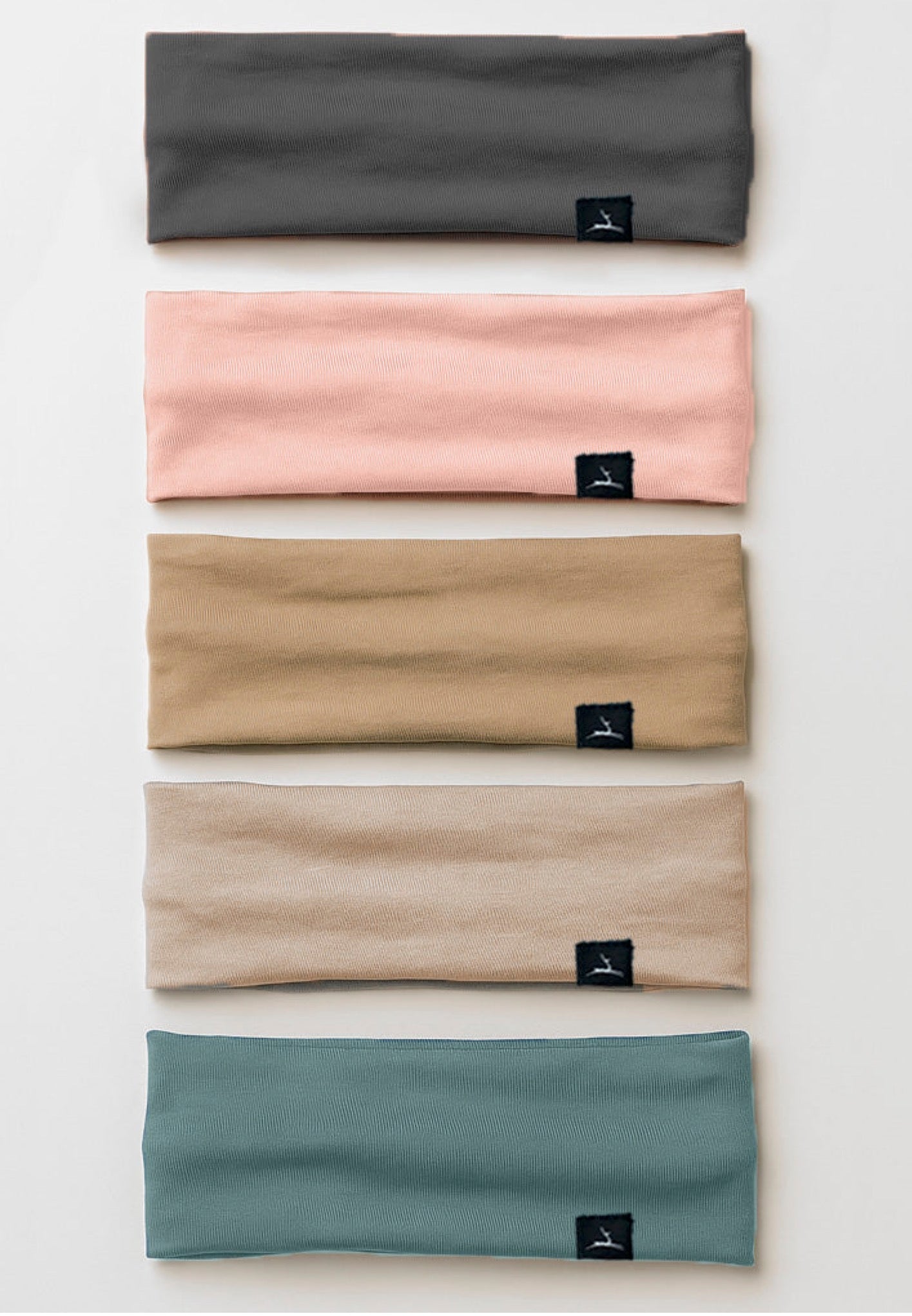 Doe Cotton Lycra Stretch Headbands – Set of 5 Colors