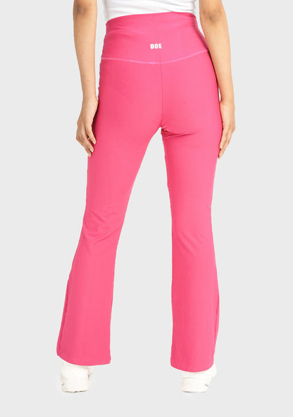 High Waist Ribbed Flare  Pants