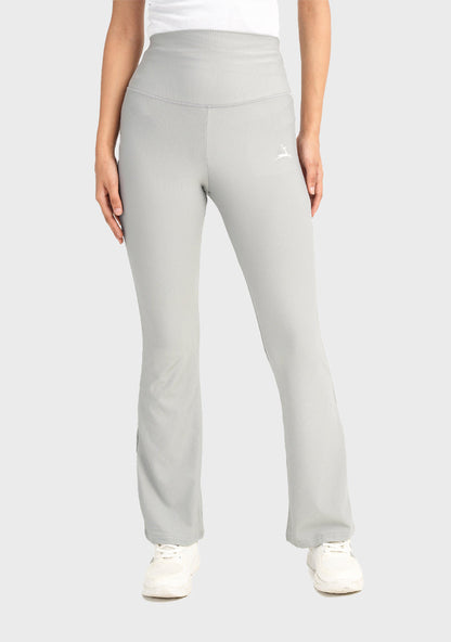 High Waist Ribbed Flare  Pants