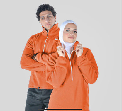 Doe Polar Quarter Zipper Shirt - Unisex - Orange
