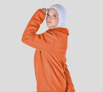 Doe Polar Quarter Zipper Shirt - Unisex - Orange