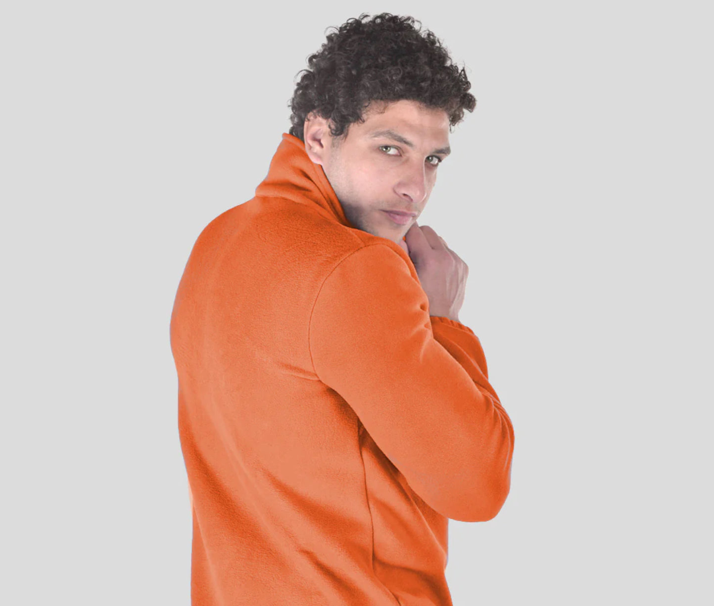 Doe Polar Quarter Zipper Shirt - Unisex - Orange