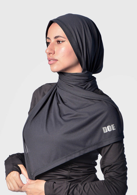 Doe dri-fit sports hijab scarf - Black
